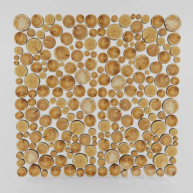 Panel from wood soil 3D Model