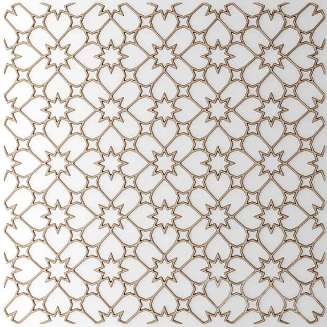 panel lattice arabic classic gothic lattice panel pattern art abstraction decorative interior wall decor 3D Model