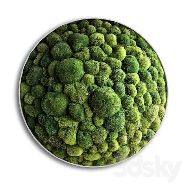 panel moss boulder 3D Model