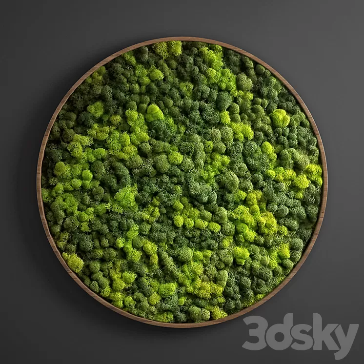 panel moss circle 3D Model