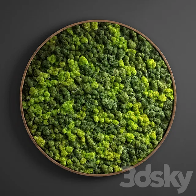 panel moss circle 3DModel