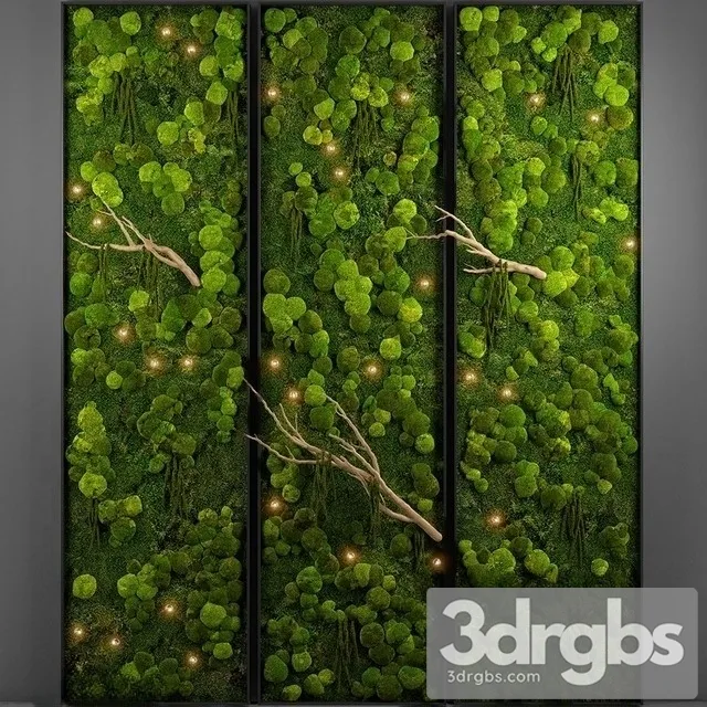 Panel Moss Wall 3D Model Free
