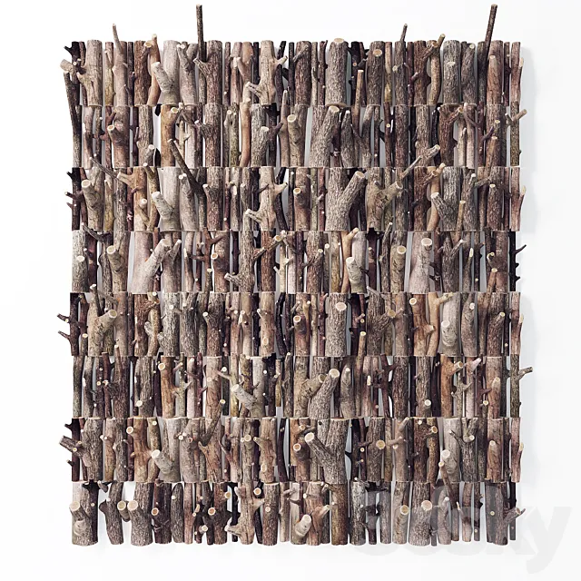 Panel of firewood _ Panel firewood 3D Model