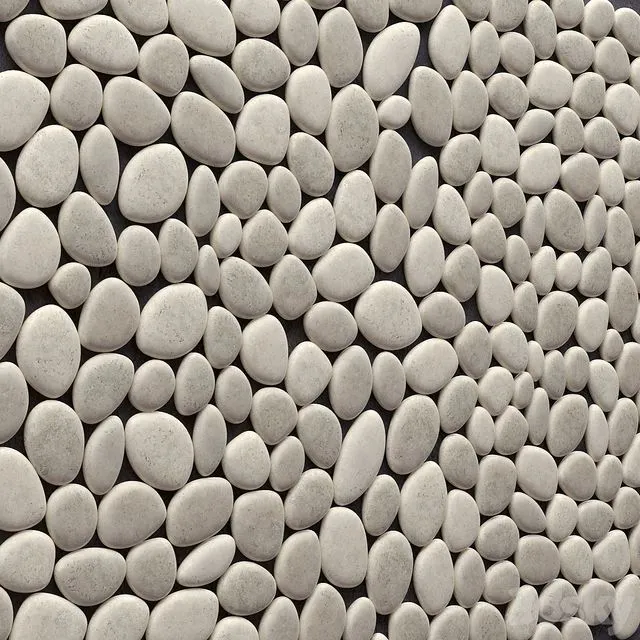 Panel of pebbles 3D Model