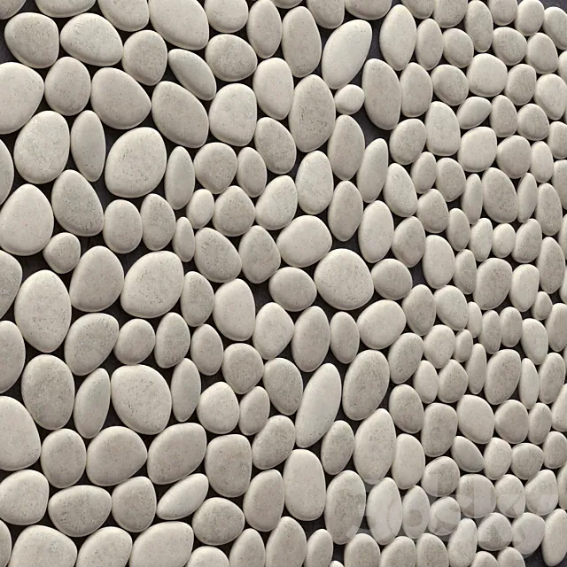 Panel of pebbles 3DModel