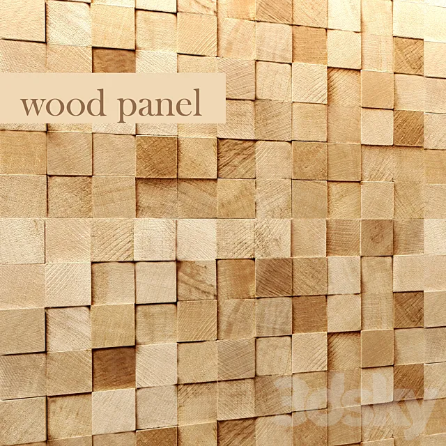 Panel of wood 3D Model