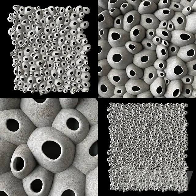 Panel Oval hole concrete decor n1 _ Oval hole decor panel with hole Free Download