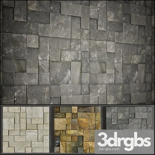 Panel Stone 3D Model Free