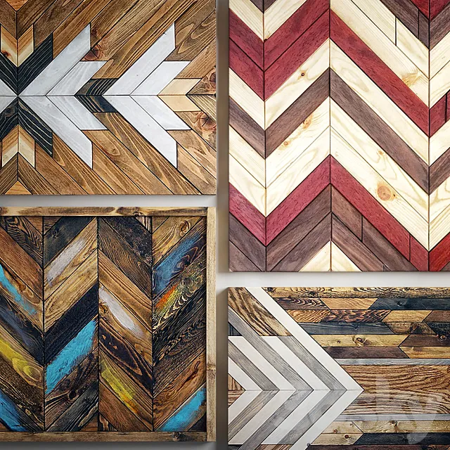 panel wood art 03 3DModel