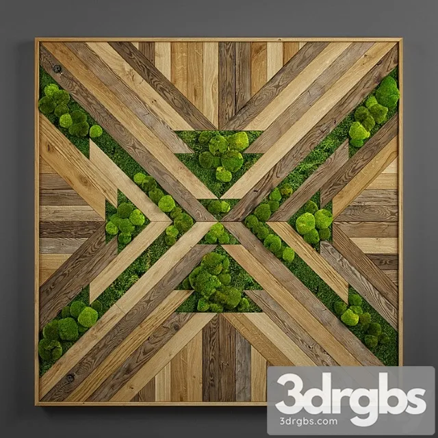 Panel wood art 08 3D Model Free