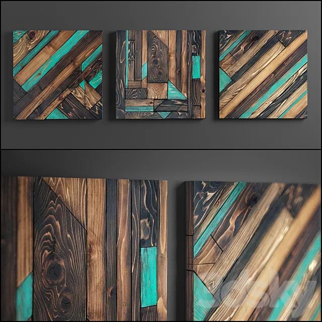 panel wood art 3DModel