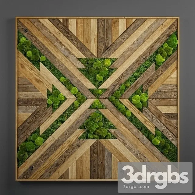 Panel Wood Art 8 3D Model Free