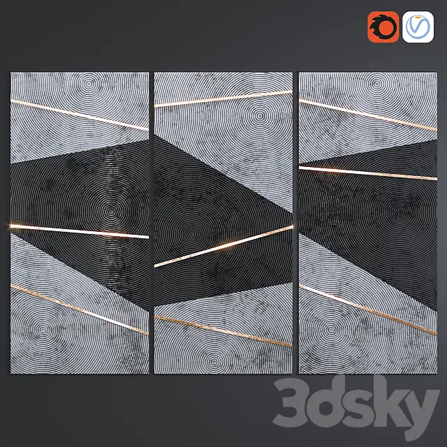Panel_roundmix2 3D Model