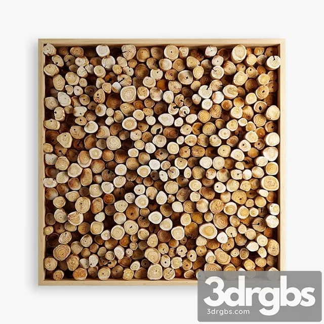 Panels of cut a tree 02 3D Model Free