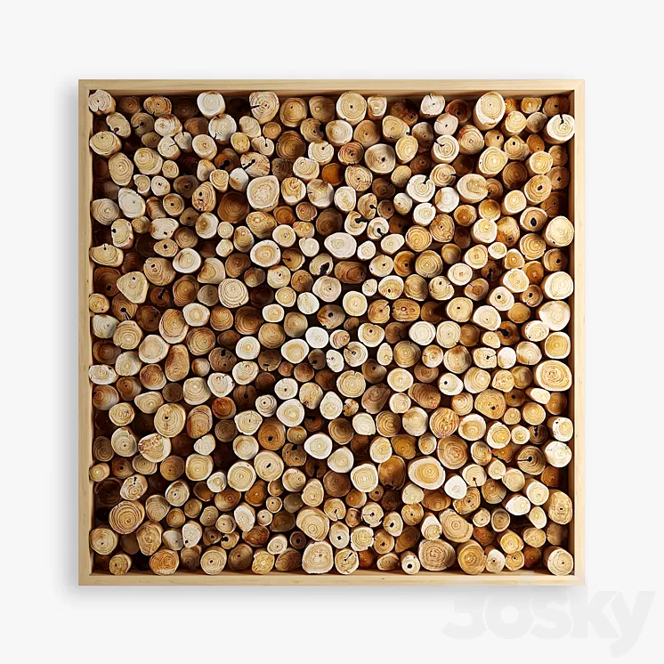panels of cut a tree 02 3D Model
