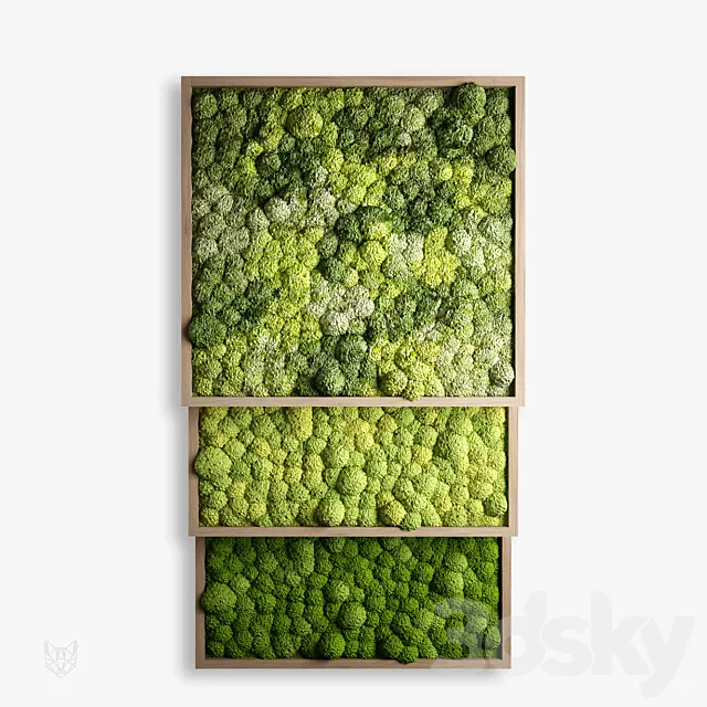 panels of moss 3D Model