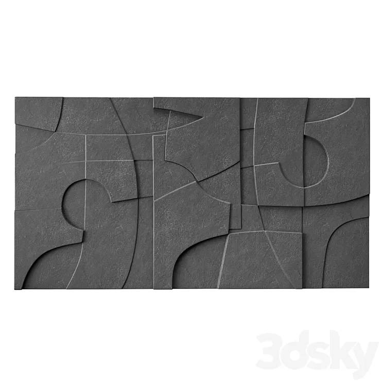 Panels on the wall 3D Model