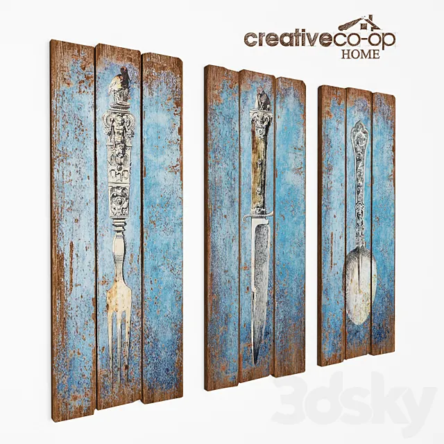 Panels wall "cutlery" 3DModel