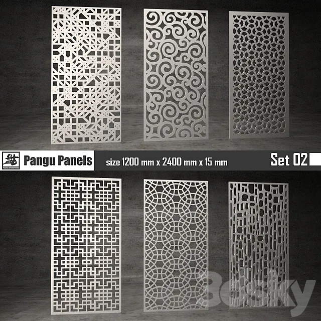 Pangu Panels Set 02 3D Model