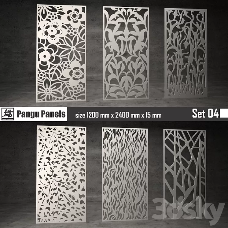 Pangu Panels Set 04 3D Model