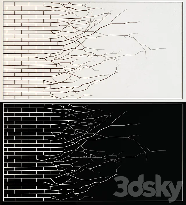 Pano decorative wall 3D Model