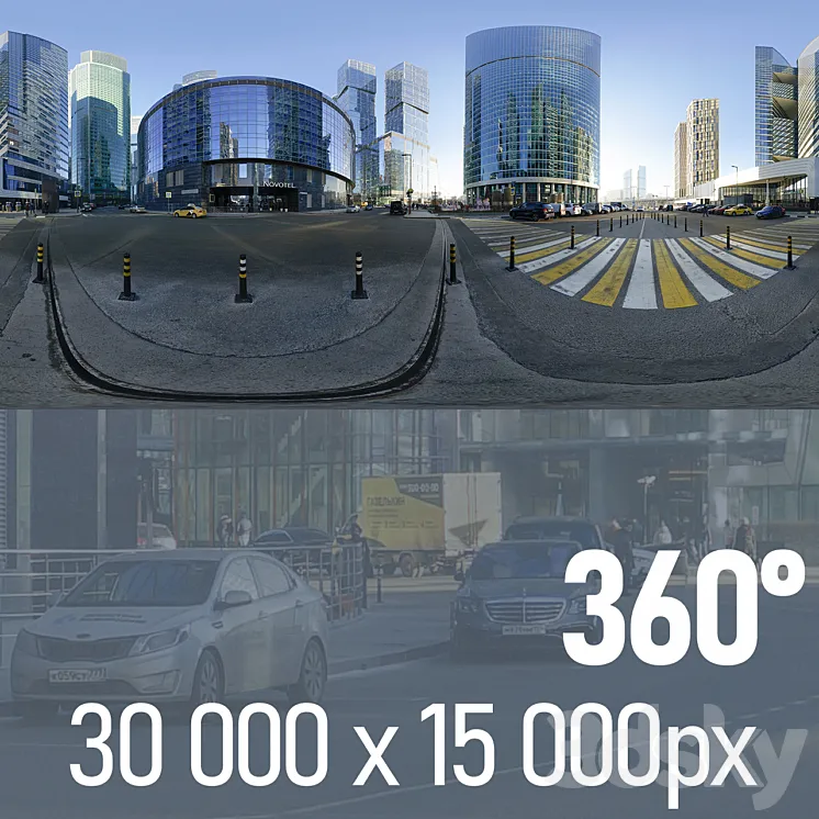 Panorama 360. Moscow City. View of the Novotel. Free Download