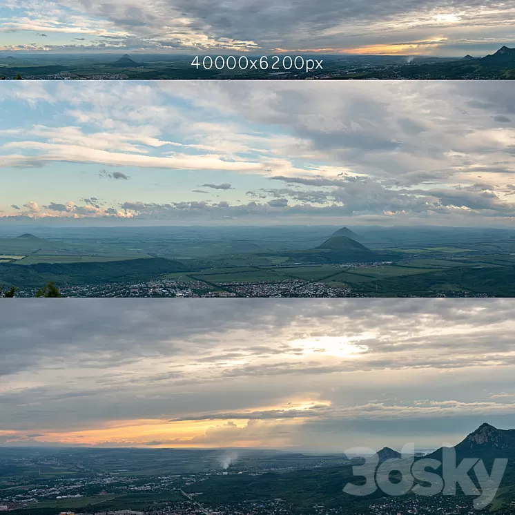 Panorama from Mount Mashuk. 40k 3D Model