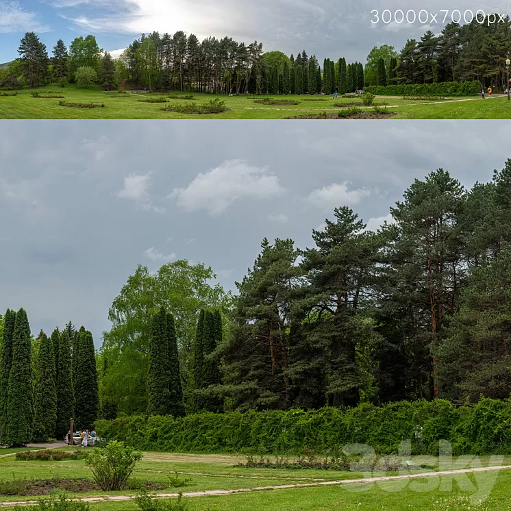 Panorama from the park. 30k 3D Model