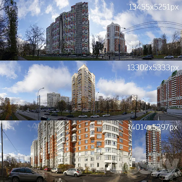 Panoramas of Moscow streets. collection No. 3 3DModel