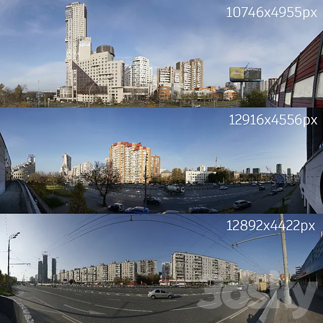Panoramas of Moscow streets. collection number 2 3DModel