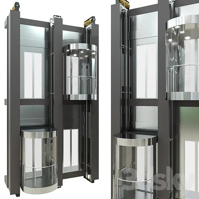 Panoramic elevator 3D Model