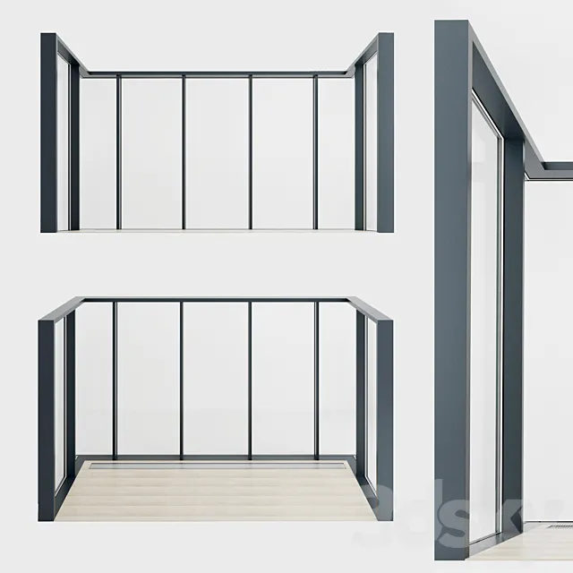 Panoramic glazing 2 3D Model