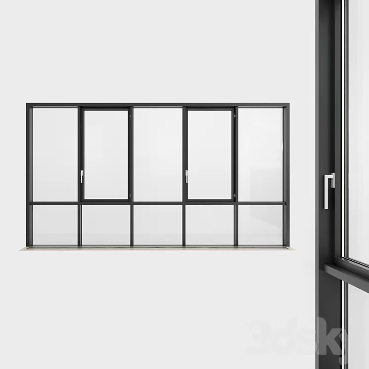 Panoramic glazing. Stained glass. 81 3D Model