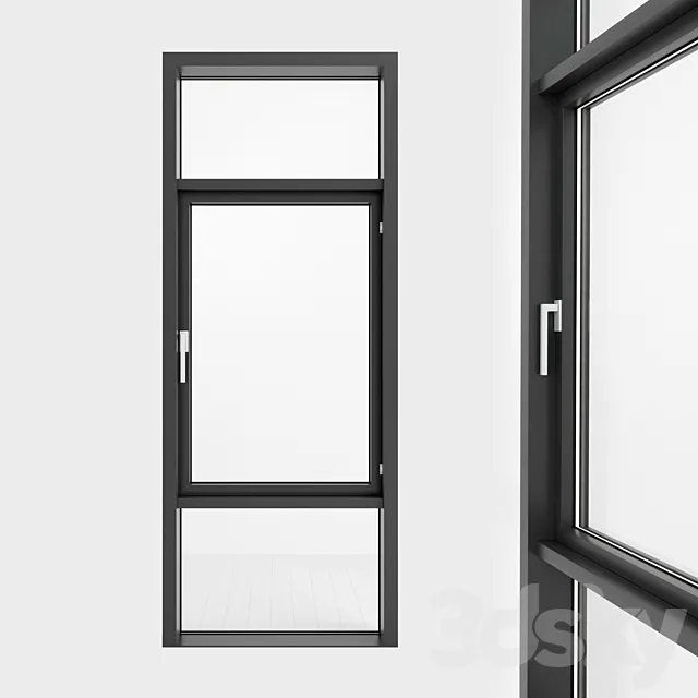 Panoramic glazing. Stained glass. 84 3D Model