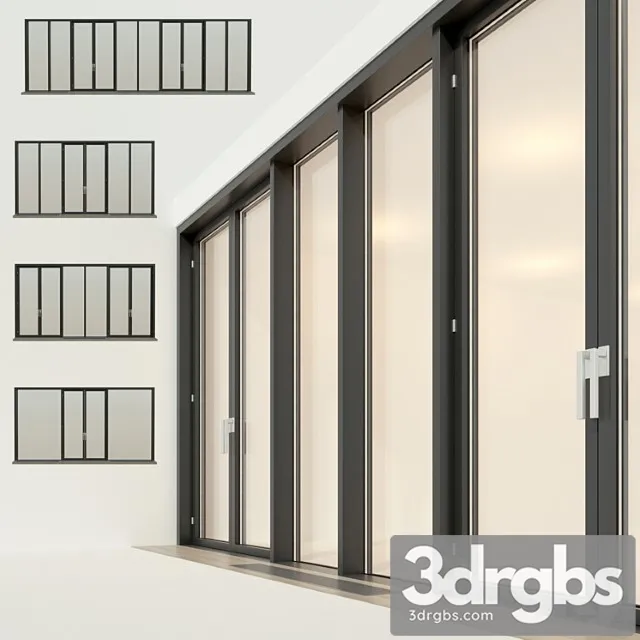 Panoramic glazing. stained glass window 21 3D Model Free