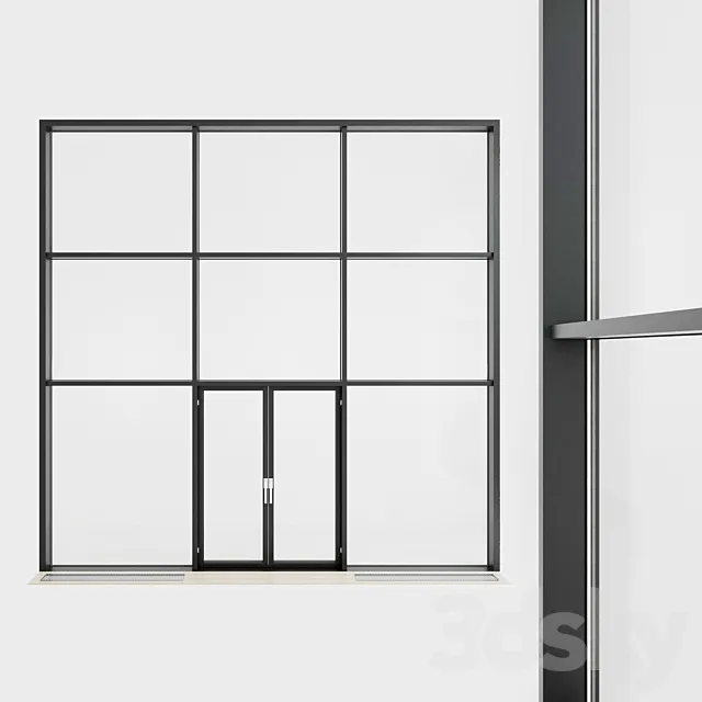 Panoramic glazing. Stained glass window. 31 3DModel