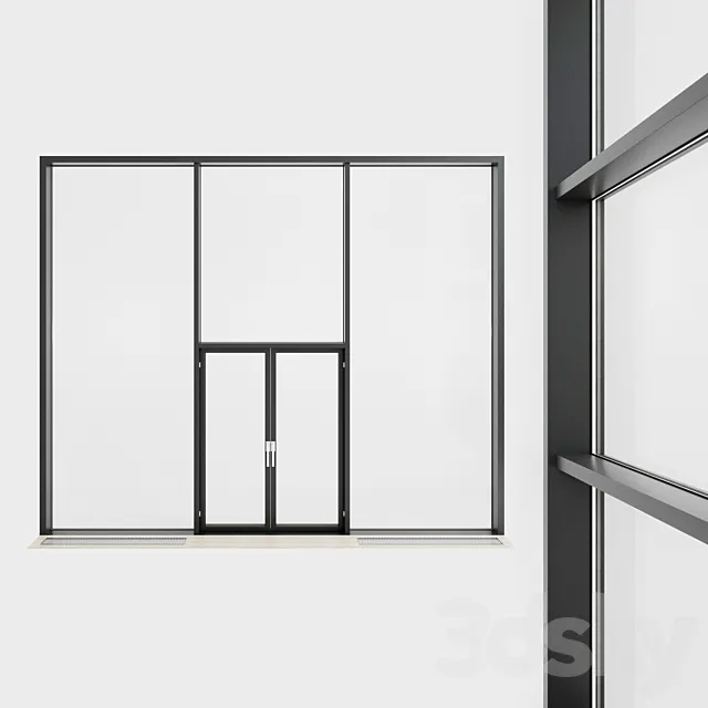 Panoramic glazing. Stained glass window. 33 3D Model