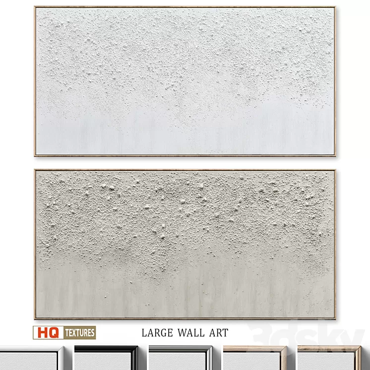 Panoramic Textured Plaster Wall Art C-577 3D Model Free