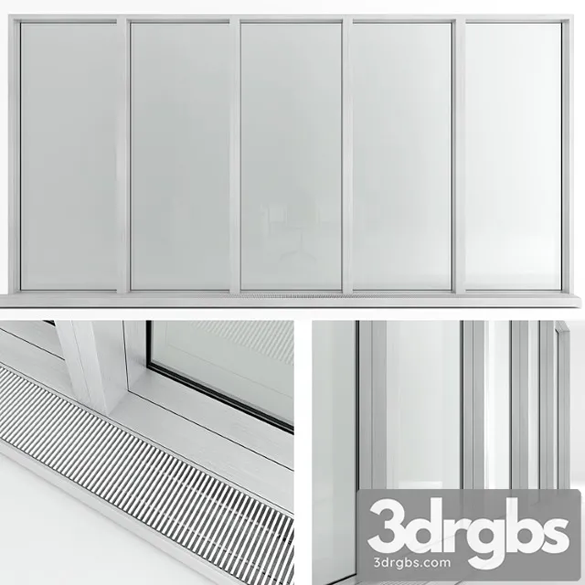 Panoramic window in the floor with radiator Free Download