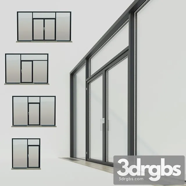Panoramic windows. stained glass.5 3D Model Free
