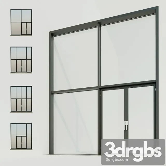 Panoramic windows. stained glass.6 3D Model Free