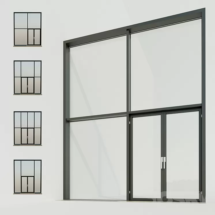 Panoramic windows. Stained Glass.6 3D Model