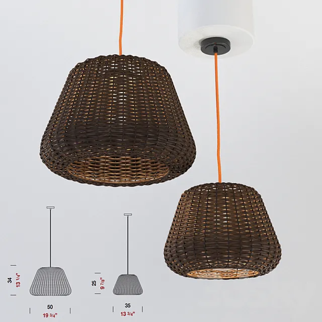 PANZERI Ralph set of 2 lamps 3D Model