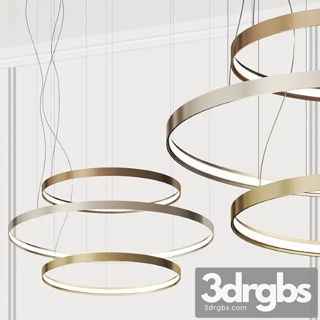 Panzeri zero round pendant lamps 3D Model Free