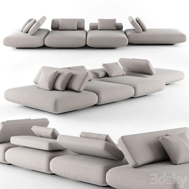 Paola Lenti Agio Sofa 04 3D Model