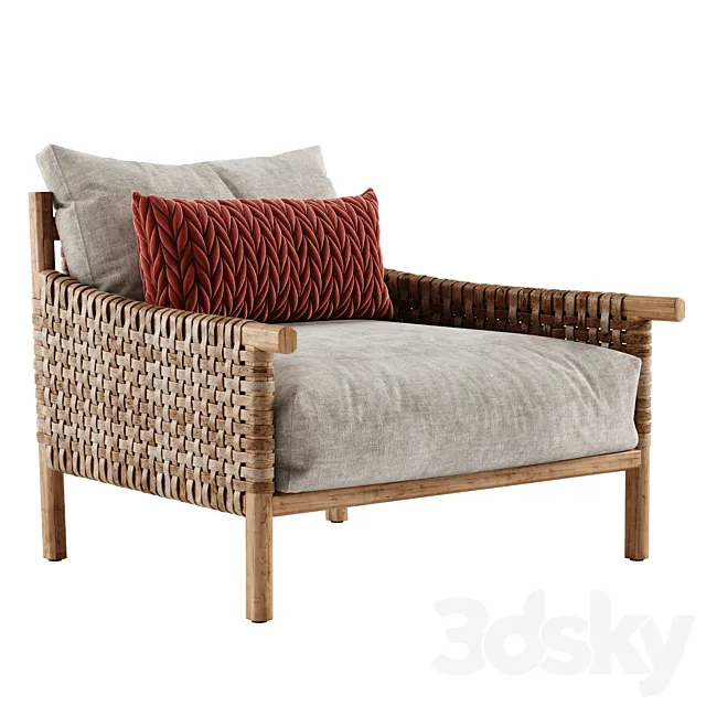 Paola Lenti Kiori Armchair 3D Model