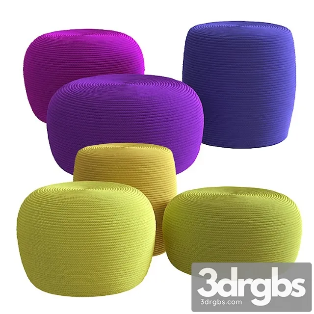 Paola lenti otto pouf 2 3D Model Free