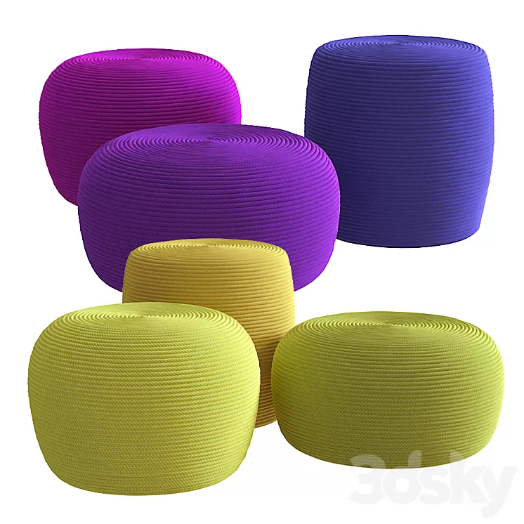 Paola Lenti Otto Pouf 3D Model