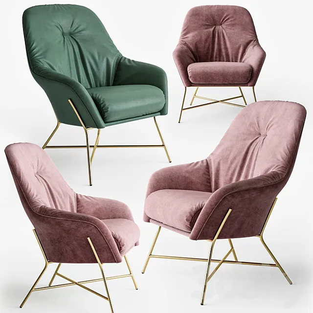 Paola Zani Asia armchair 3D Model