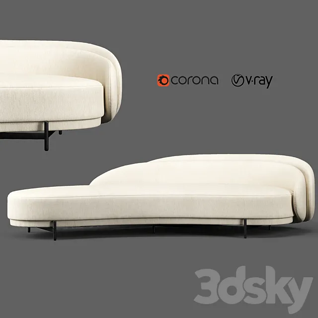 PAOLO FERRARI Layered Back Sofa 3DModel